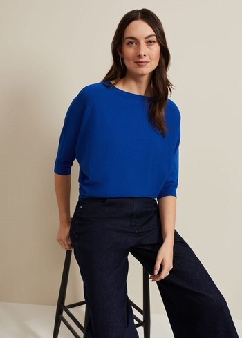 Phase Eight Cristine Knitwear Deep Blue Canada | RKCEDA-637